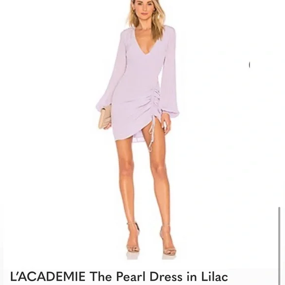 L’Academie The Pearl Dress soft lilac mini dress XXS - Picture 1 of 4